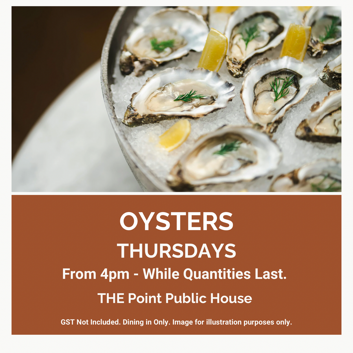 The Point Public House Thursday Oyster Special