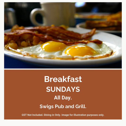 Swigs Pub and Grill. All Day Breakfast Special $10