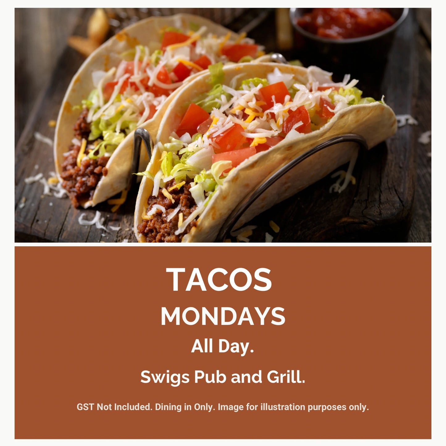 Swigs Pub & Grill Monday Taco Special
