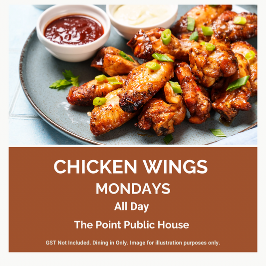 The Point Public House. Monday Chicken Wings $.48.