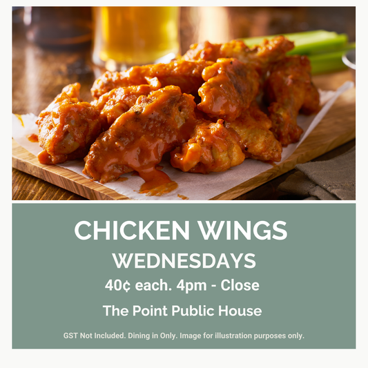 The Point Public House. Chicken Wings Special. Wednesdays.