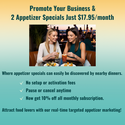 2. Appetizer Marketing For Two Appetizer Specials.
