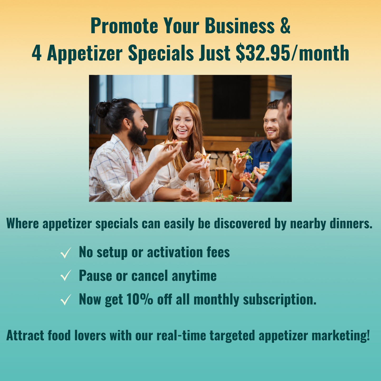 3. Appetizer Marketing For Four Appetizer Specials.