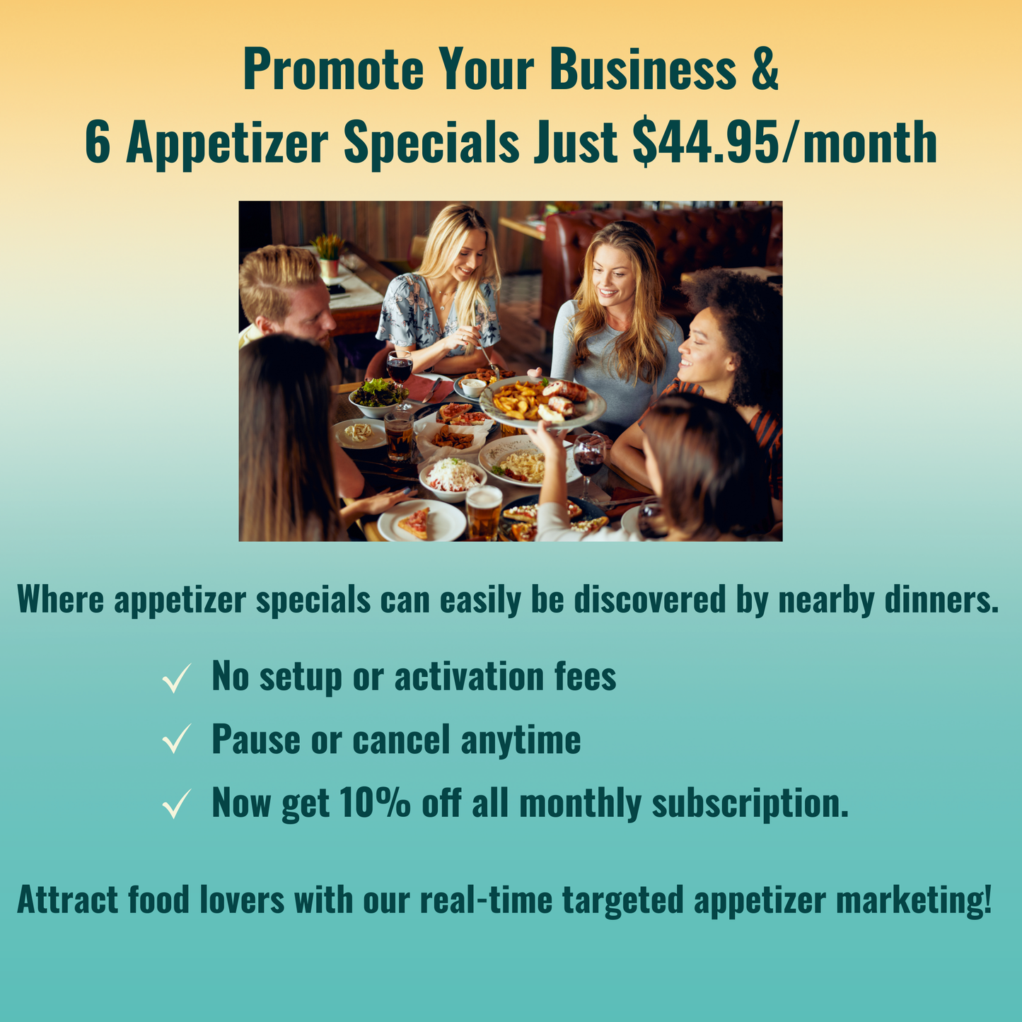 4. Appetizer Marketing For Six Appetizer Specials.