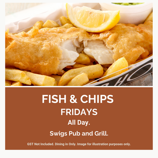 Swigs Pub and Grill. Fish and Chips Special $15