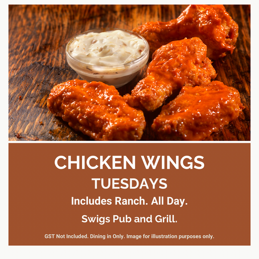 Swigs Pub and Grill. Chicken Wings Special $7 lb.